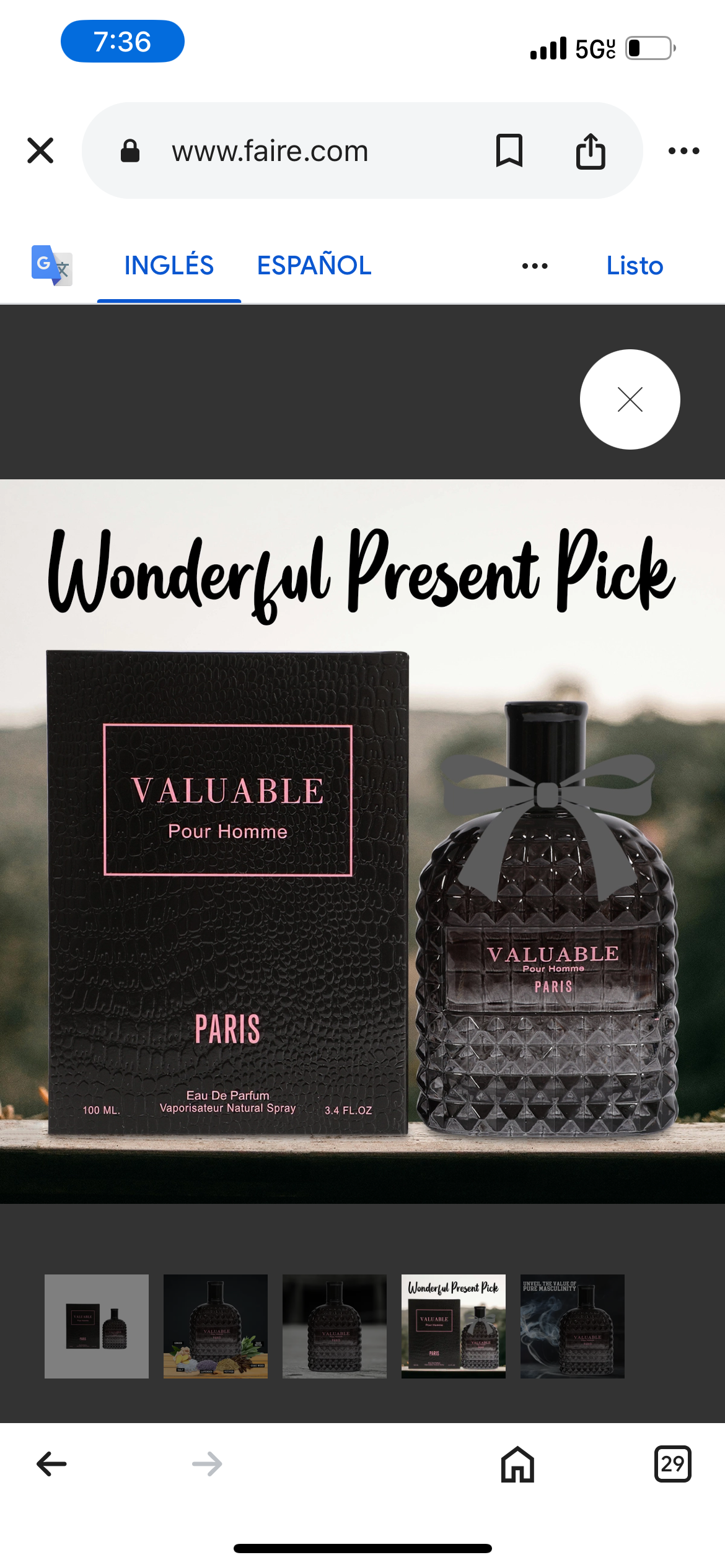 VALUABLE
Pour Homme